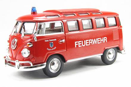 Автомобиль -  Фольксваген микроавтобус – пожарная, 1/43 образца 1962 года, серия Премиум 